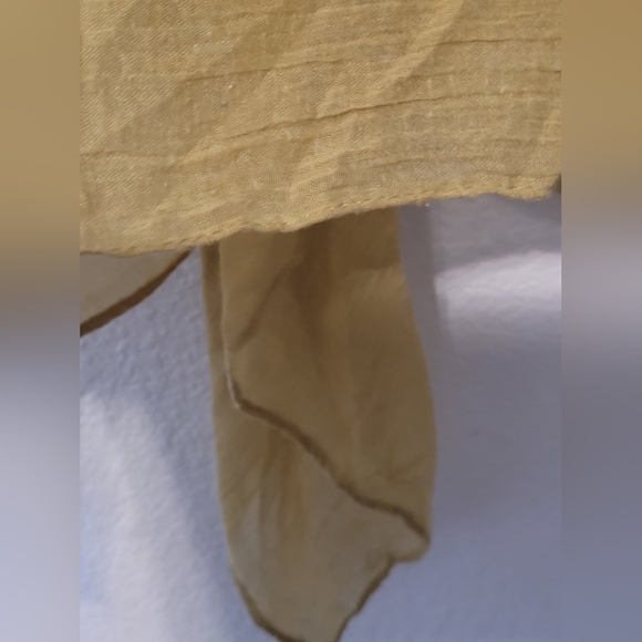 Anthropologie Do Everything in Love Mustard Embroidered Poncho - Picture 4 of 7